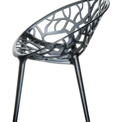 Tuinstoelen-Siesta Exclusive Siesta Crystal stapelbare stoel - Black Transparant