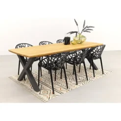 Tuinstoelen-Siesta Exclusive Siesta Crystal stapelbare stoel - Black Transparant