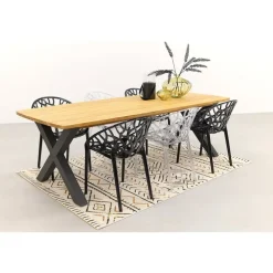 Tuinstoelen-Siesta Exclusive Siesta Crystal stapelbare stoel - Black Transparant