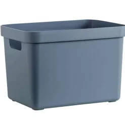Opbergboxen-Leen Bakker Sigma home box 18 liter - donkerblauw - 35,2x25,3x24,3 cm