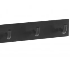 SIRO Kapstok - 5 ophang haken - metaal - mat zwart - 11 x 36 cm