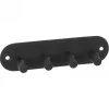 Kapstokken-SIRO Kapstok - 4 ophang haken - metaal - mat zwart - 11 x 21 cm