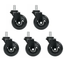 Bureaustoelen|Bureaustoelen-IVOL Skate wieltjes voor bureaustoel - Set van 5 stuks