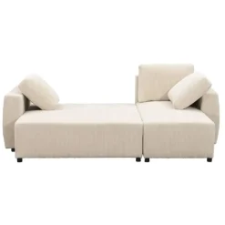 Slaapbanken|Slaapbanken-Leen Bakker Slaapbank Novara - ecru - 85x230x155 cm