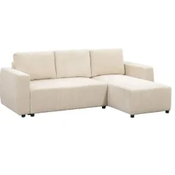 Slaapbanken|Slaapbanken-Leen Bakker Slaapbank Novara - ecru - 85x230x155 cm