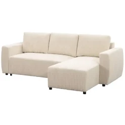 Slaapbanken|Slaapbanken-Leen Bakker Slaapbank Novara - ecru - 85x230x155 cm