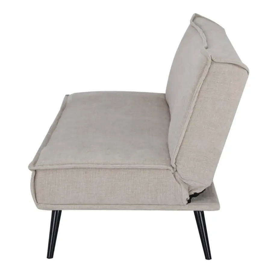 Giga Meubel Slaapbank 3-Zits - Beige Stof - Zithoogte 43cm - 181x83x81cm - Mali