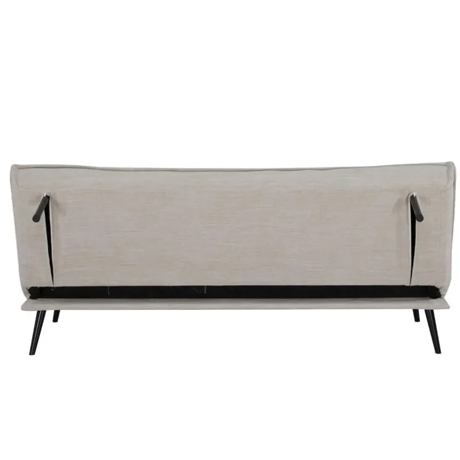 Giga Meubel Slaapbank 3-Zits - Beige Stof - Zithoogte 43cm - 181x83x81cm - Mali