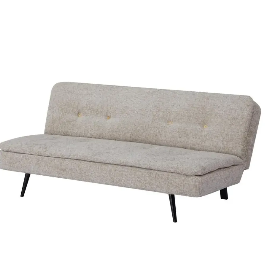 Giga Meubel Slaapbank 3-Zits - Beige Stof - Zithoogte 41cm - 179x87x80cm - Olive