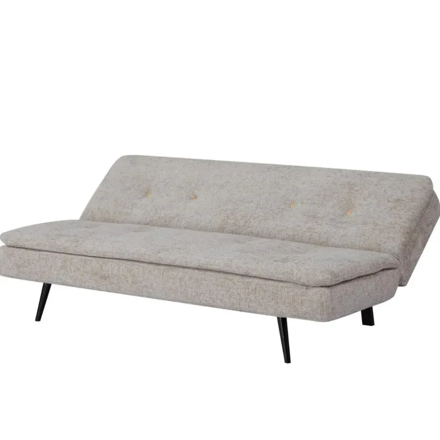 Giga Meubel Slaapbank 3-Zits - Beige Stof - Zithoogte 41cm - 179x87x80cm - Olive