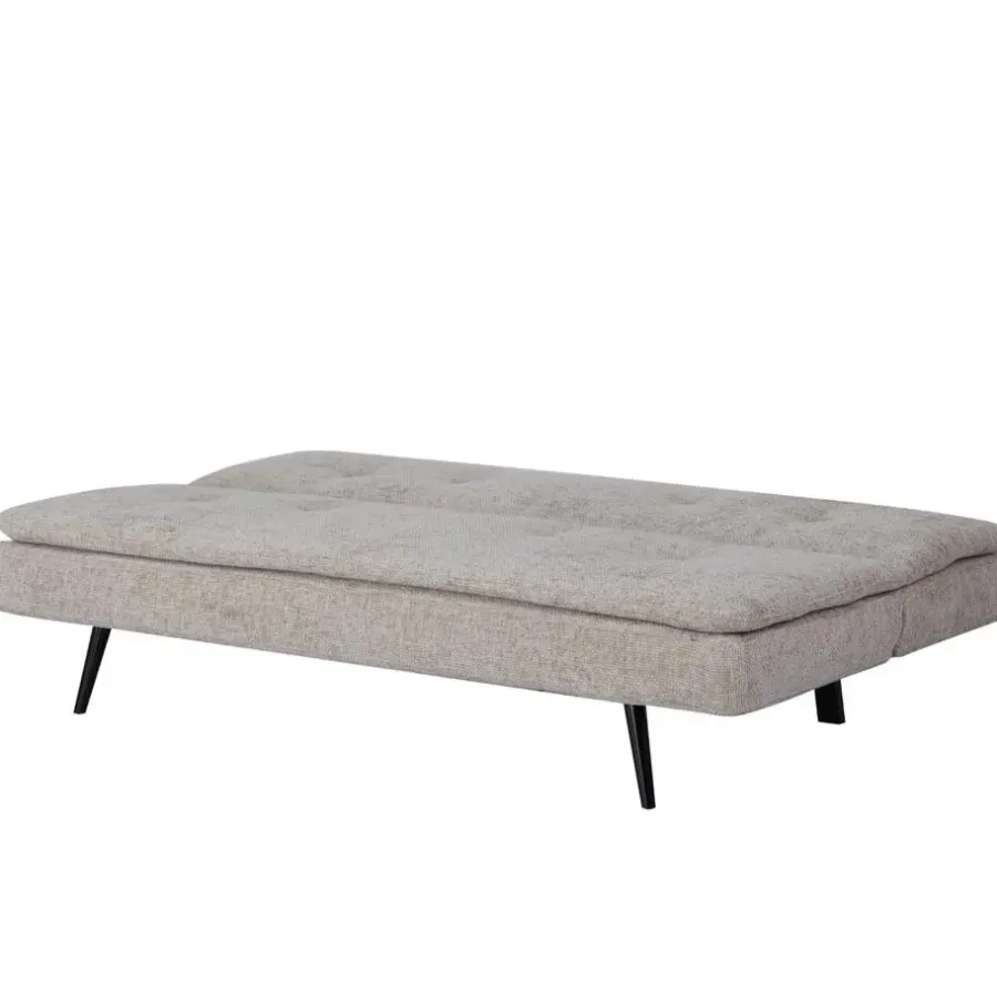 Giga Meubel Slaapbank 3-Zits - Beige Stof - Zithoogte 41cm - 179x87x80cm - Olive