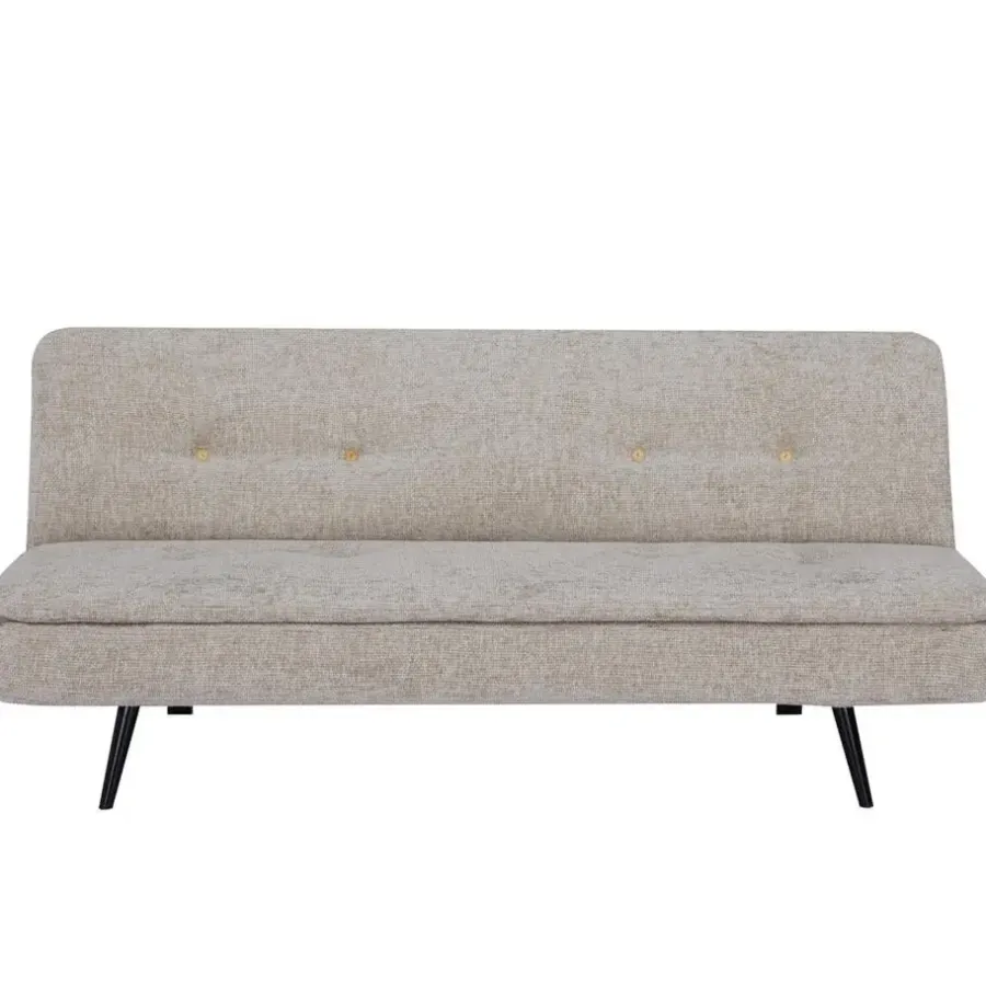 Giga Meubel Slaapbank 3-Zits - Beige Stof - Zithoogte 41cm - 179x87x80cm - Olive