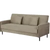 Slaapbanken|Slaapbanken-Giga Meubel Slaapbank 3-Zits - Taupe Stof - Zithoogte 47cm - 200x85x87cm - Torvi