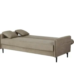 Slaapbanken|Slaapbanken-Giga Meubel Slaapbank 3-Zits - Taupe Stof - Zithoogte 47cm - 200x85x87cm - Torvi