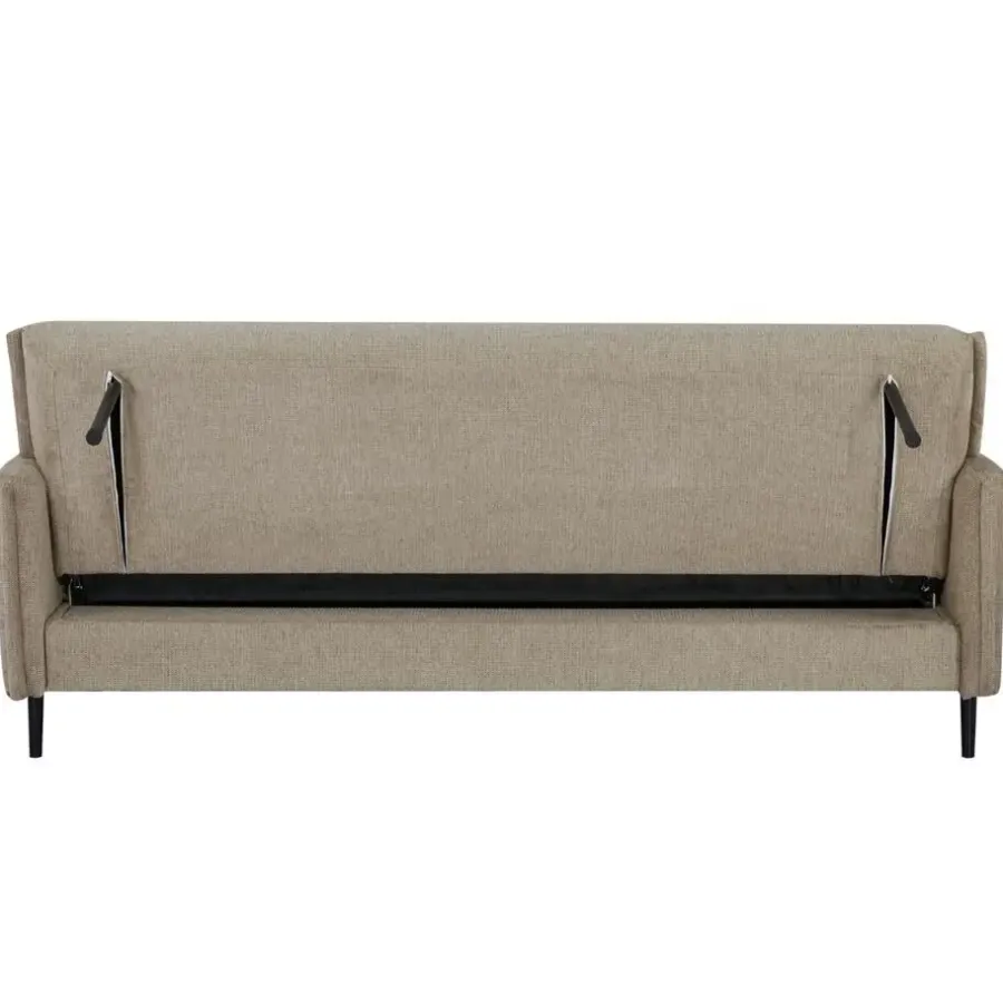 Slaapbanken|Slaapbanken-Giga Meubel Slaapbank 3-Zits - Taupe Stof - Zithoogte 47cm - 200x85x87cm - Torvi