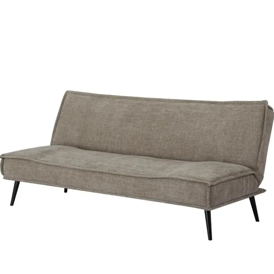 Giga Meubel Slaapbank 3-Zits - Taupe Stof - Zithoogte 43cm - 181x83x81cm - Mali