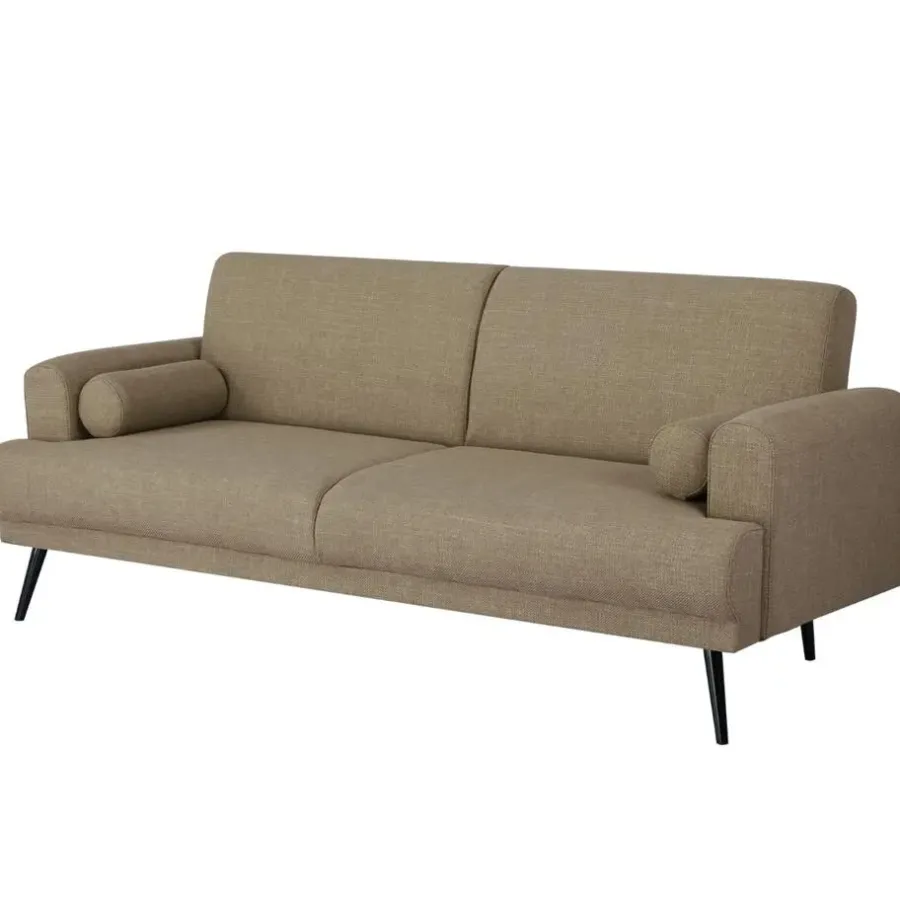 Slaapbanken|Slaapbanken-Giga Meubel Slaapbank 3-Zits - Taupe Stof - Zithoogte 47cm - 209x91x85cm - Jason