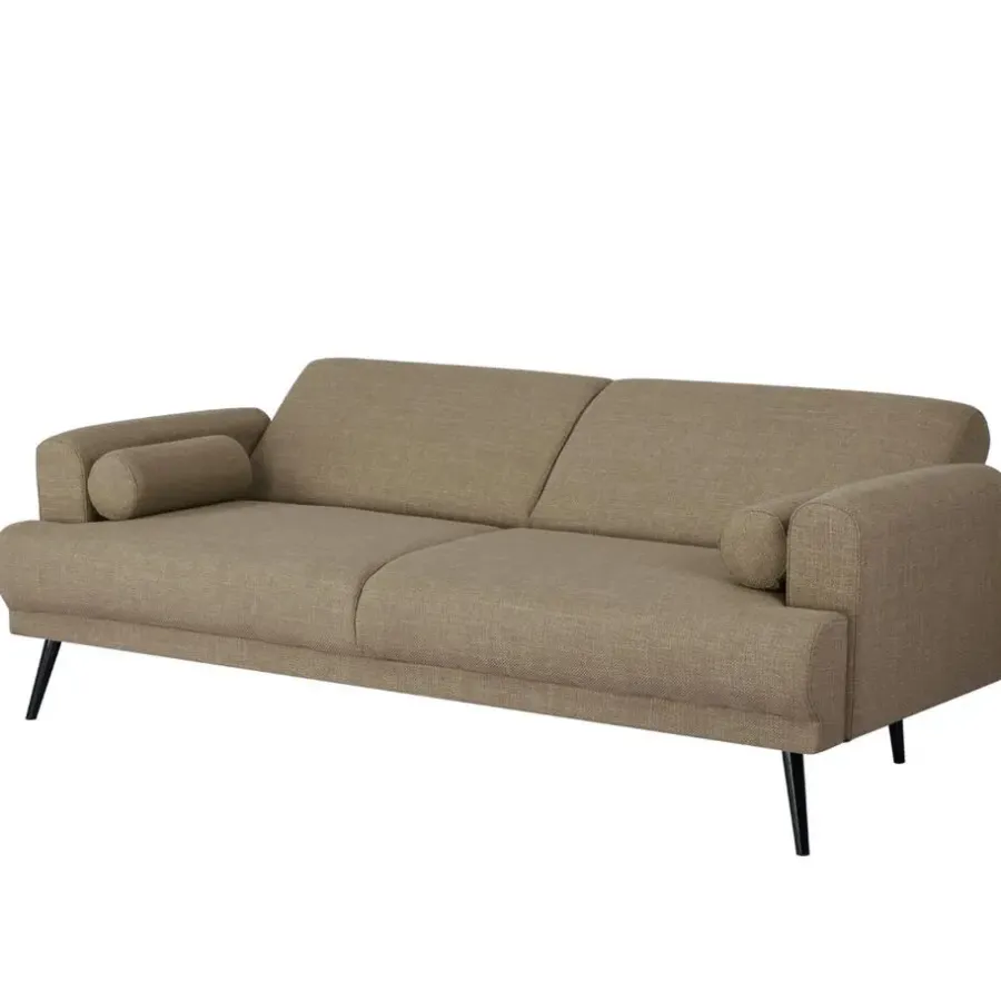 Slaapbanken|Slaapbanken-Giga Meubel Slaapbank 3-Zits - Taupe Stof - Zithoogte 47cm - 209x91x85cm - Jason