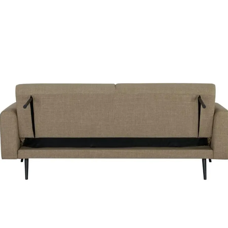 Slaapbanken|Slaapbanken-Giga Meubel Slaapbank 3-Zits - Taupe Stof - Zithoogte 47cm - 209x91x85cm - Jason