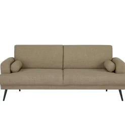 Slaapbanken|Slaapbanken-Giga Meubel Slaapbank 3-Zits - Taupe Stof - Zithoogte 47cm - 209x91x85cm - Jason