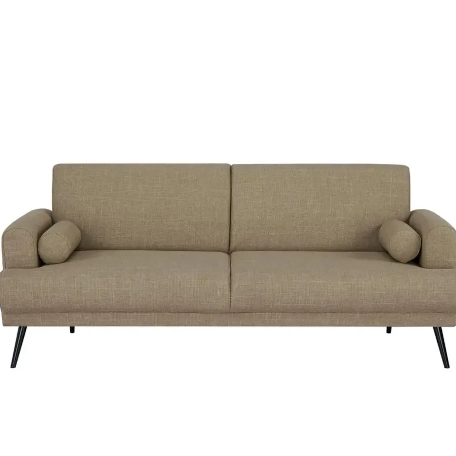 Slaapbanken|Slaapbanken-Giga Meubel Slaapbank 3-Zits - Taupe Stof - Zithoogte 47cm - 209x91x85cm - Jason