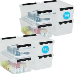 Opbergboxen-SmartStore Stevige Opbergbox 14L Set van 6 - 40x30x18cm