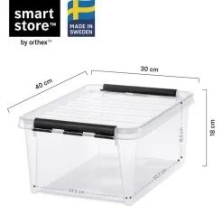 Opbergboxen-SmartStore Stevige Opbergbox 14L Set van 6 - 40x30x18cm