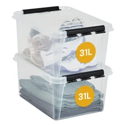 Opbergboxen-SmartStore Stevige Opbergbox 31L Set van 2 - 50x39x26cm