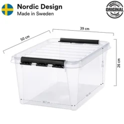 Opbergboxen-SmartStore Stevige Opbergbox 31L Set van 2 - 50x39x26cm