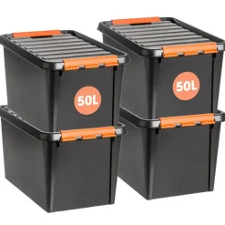 Opbergboxen-SmartStore Stevige Opbergbox 49L Set van 2 - 59x39x34cm