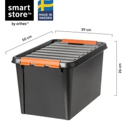 Opbergboxen-SmartStore Stevige Opbergbox 49L Set van 2 - 59x39x34cm