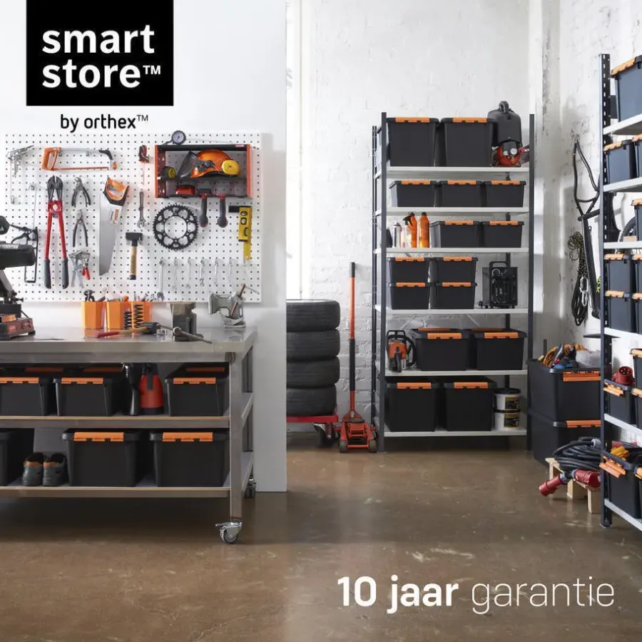 Opbergboxen-SmartStore Stevige Opbergbox 49L Set van 3 - 59x39x34cm