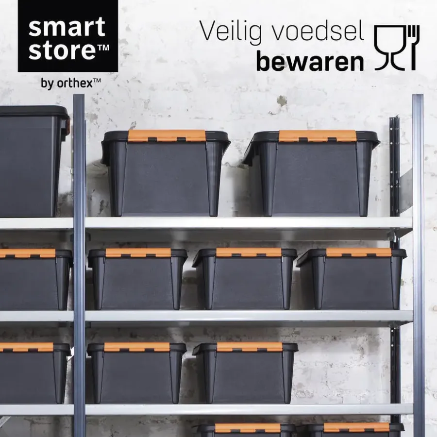 Opbergboxen-SmartStore Stevige Opbergbox 49L Set van 3 - 59x39x34cm
