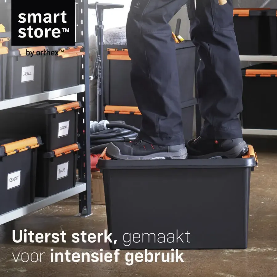 Opbergboxen-SmartStore Stevige Opbergbox 49L Set van 3 - 59x39x34cm
