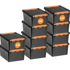 Opbergboxen-SmartStore Stevige Opbergbox 14L Set van 3 - 40x30x19cm