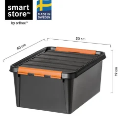 Opbergboxen-SmartStore Stevige Opbergbox 14L Set van 3 - 40x30x19cm