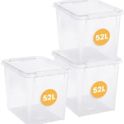 Opbergboxen-SmartStore Stevige Opbergbox 52L Set van 2 - 50x39x41cm