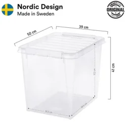 Opbergboxen-SmartStore Stevige Opbergbox 52L Set van 2 - 50x39x41cm