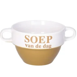 Merkloos Soepkommen - Soep van de dag - Cappuccino bruin - Stapelbaar
