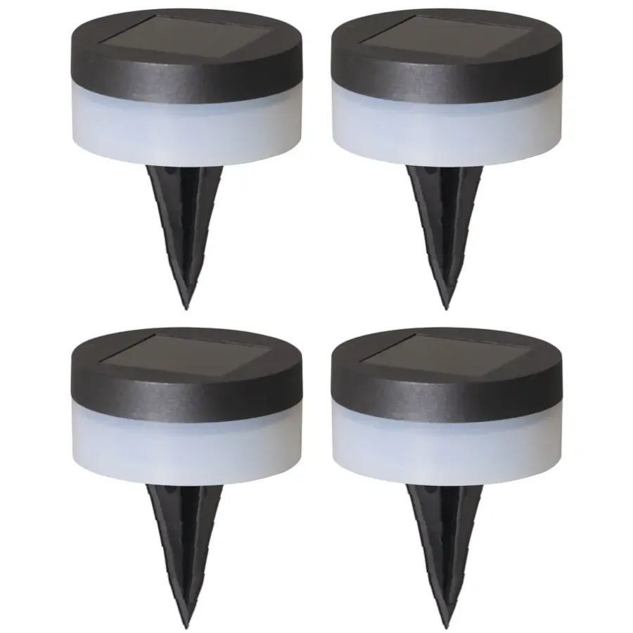 Prikspots-Luxform Solar Grondspots - Avignon - 4 stuks - LED - Zwart