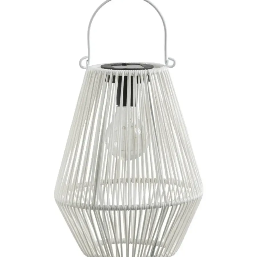 Leen Bakker Solar lantaarn Nowie - wit - 26xØ20 cm