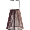 Buitenverlichting|Solar Tuinverlichting-Leen Bakker Solar lantaarn Zef - roze/paars - 24,5xØ22 cm