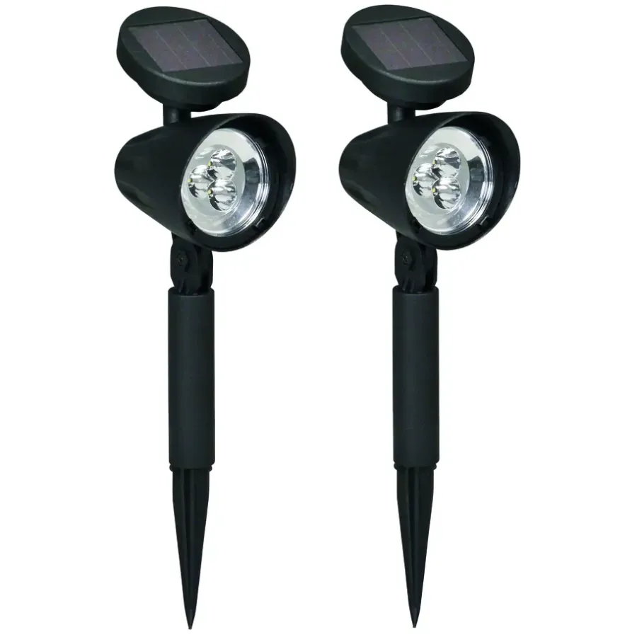 Prikspots-Luxform Solar Tuinlampen - Lazise - 2 stuks - Zwart