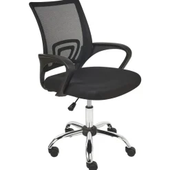 Bureaustoelen|Bureaustoelen-Beliani SOLID - Bureaustoel - Zwart - Polyester