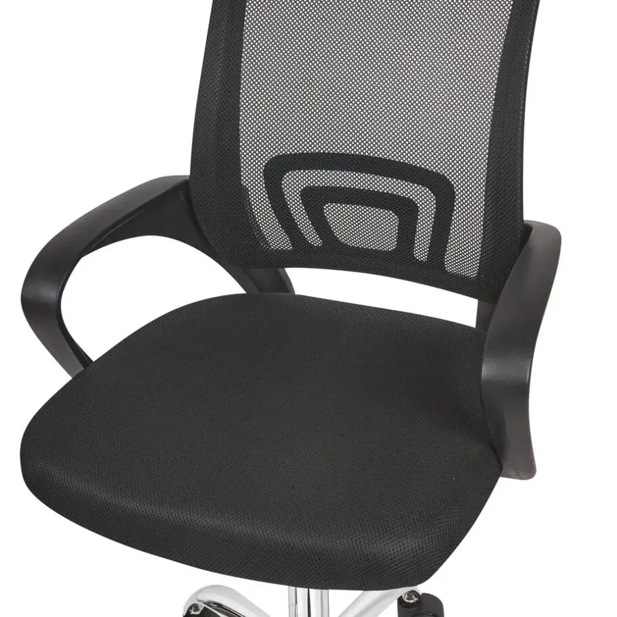 Bureaustoelen|Bureaustoelen-Beliani SOLID - Bureaustoel - Zwart - Polyester