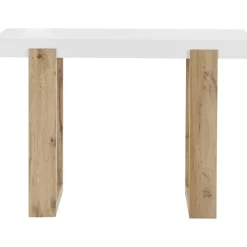 Loft24 Solid - Consoletafel in wit/eikenoptik