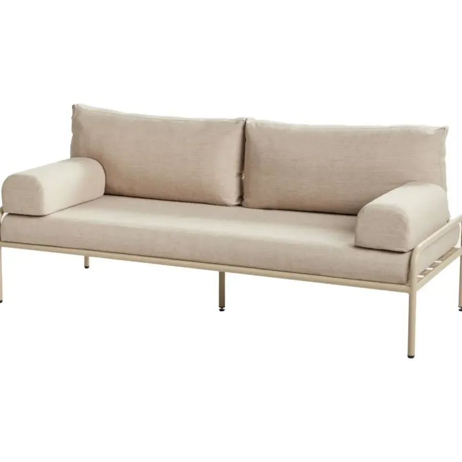 Leen Bakker SOLOFRA - Tuinbank 2-zits - Beige - Aluminium