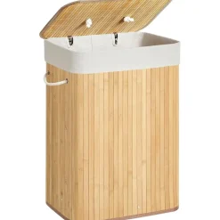 Opbergmanden-Dok Home Songmics - Bamboe Opbergmand/ Wasmand - 72L - Naturel - EV