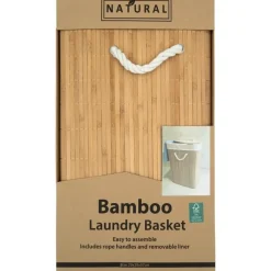 Opbergmanden-Dok Home Songmics - Bamboe Opbergmand/ Wasmand - 72L - Naturel - EV