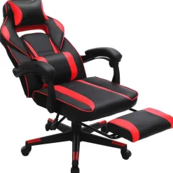 Songmics Ergonomische bureaustoel Zwart/Rood - 150 kg